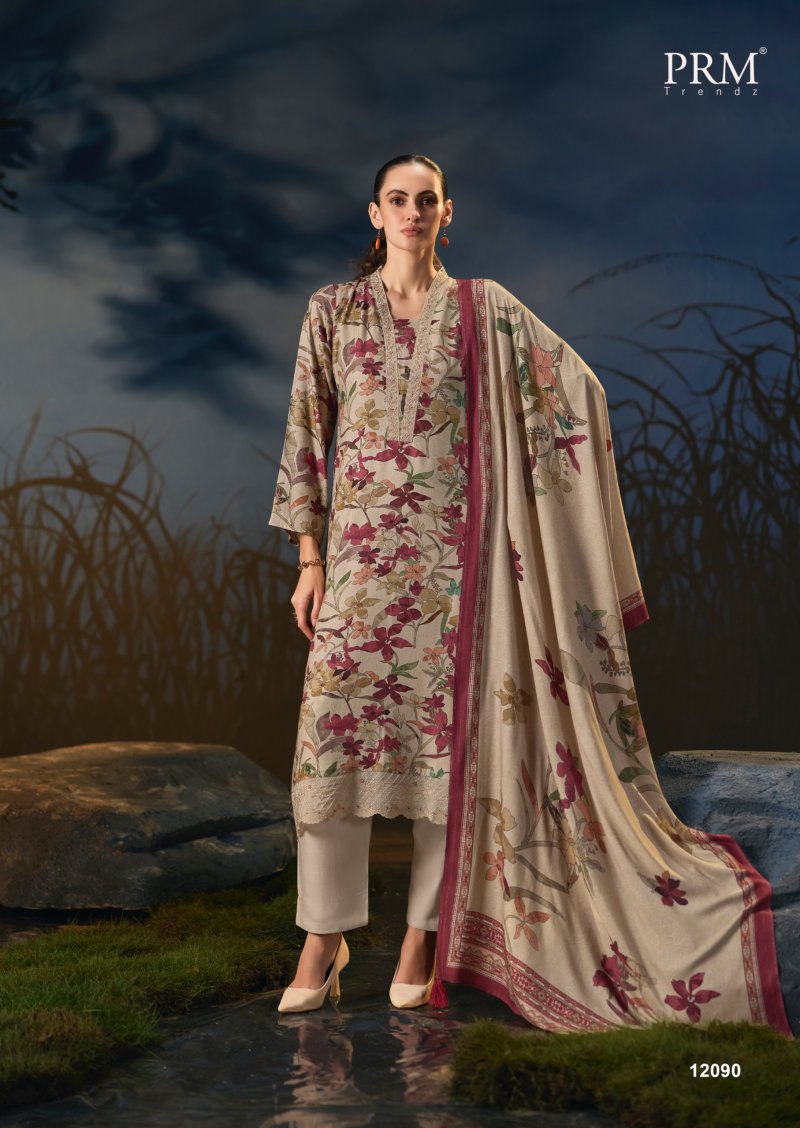 Aester By Prm Viscose Pashmina Printed Fancy Work Dress Material 